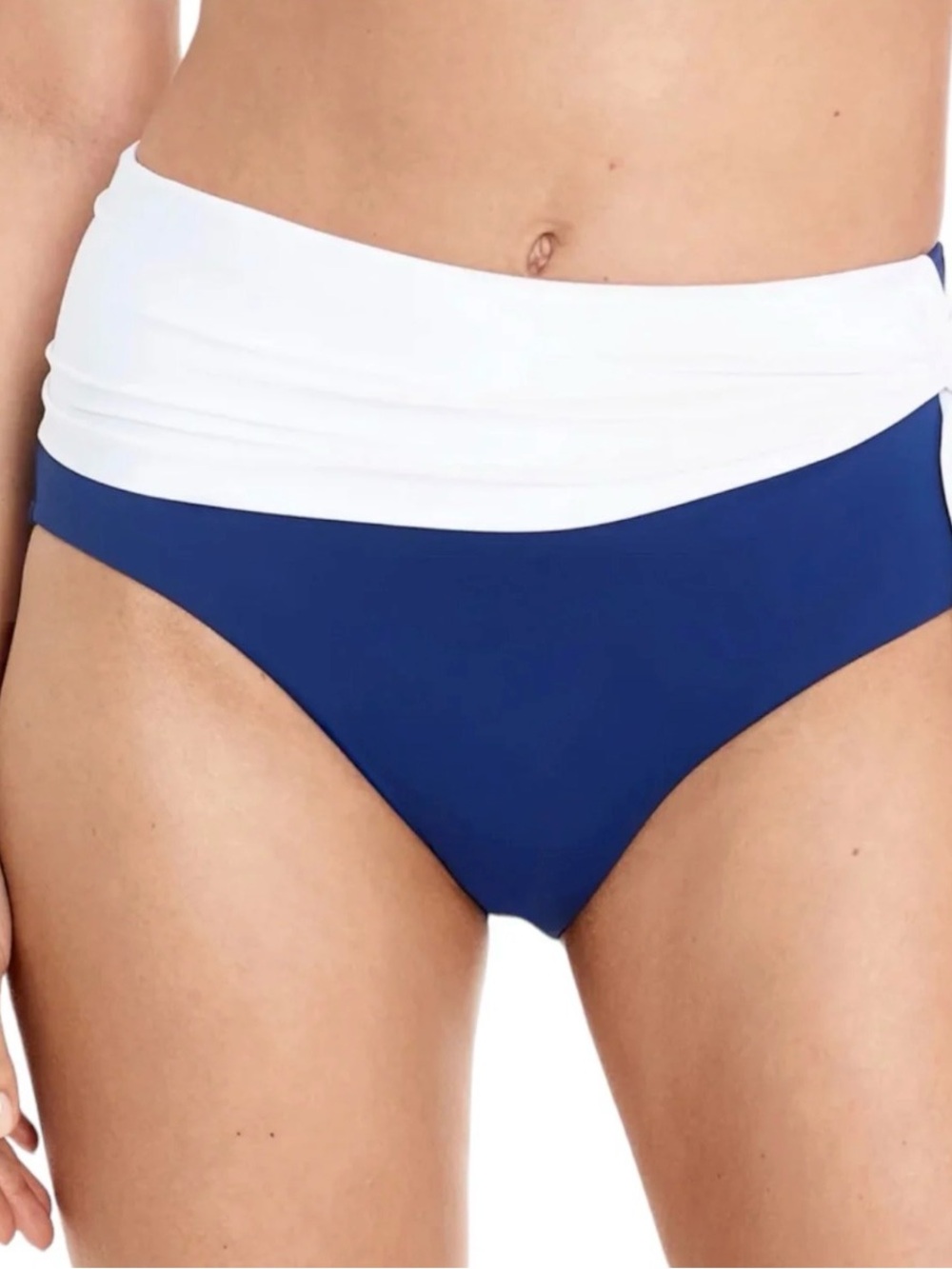 Ralph Lauren Side Tie High Waisted Color Block Bikini Bottoms Size 12 NEW